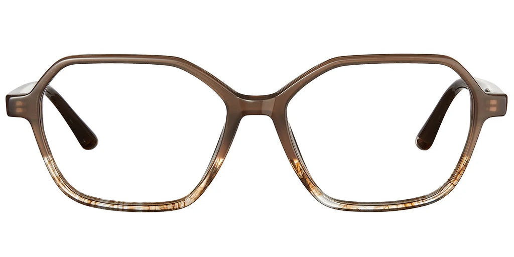 Armazón Geométrico de Acetato Patrón-Marrón F5222-5