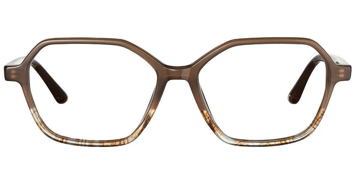 Armazón Geométrico de Acetato Patrón-Marrón F5222-5