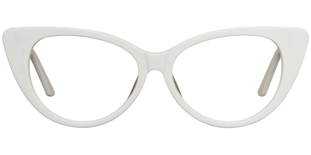 Armazón Ojo de Gato de Acetato Blanco F5794-3