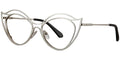 Armazón Ojo de Gato de Metal Plateado F5771-3