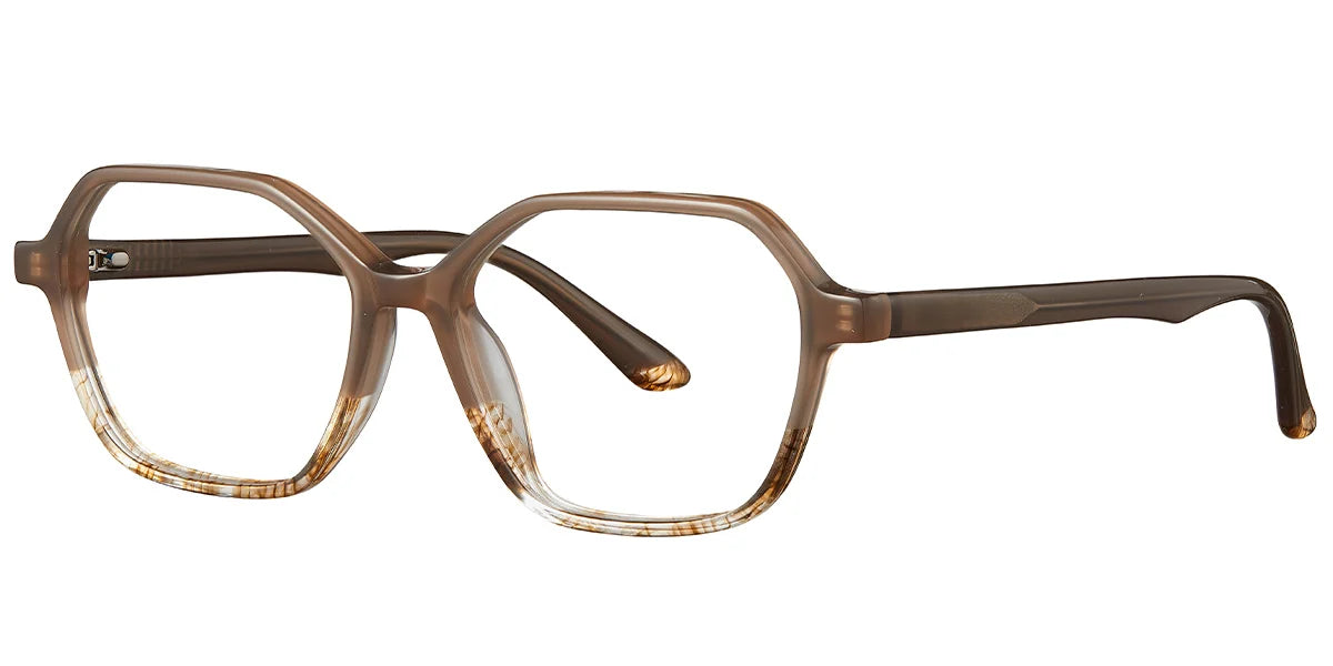 Armazón Geométrico de Acetato Patrón-Marrón F5222-5