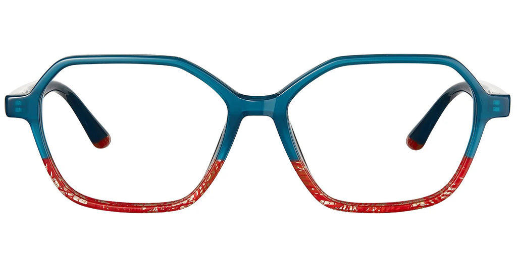 Armazón Geométrico de Acetato Patrón-Marrón F5222-5