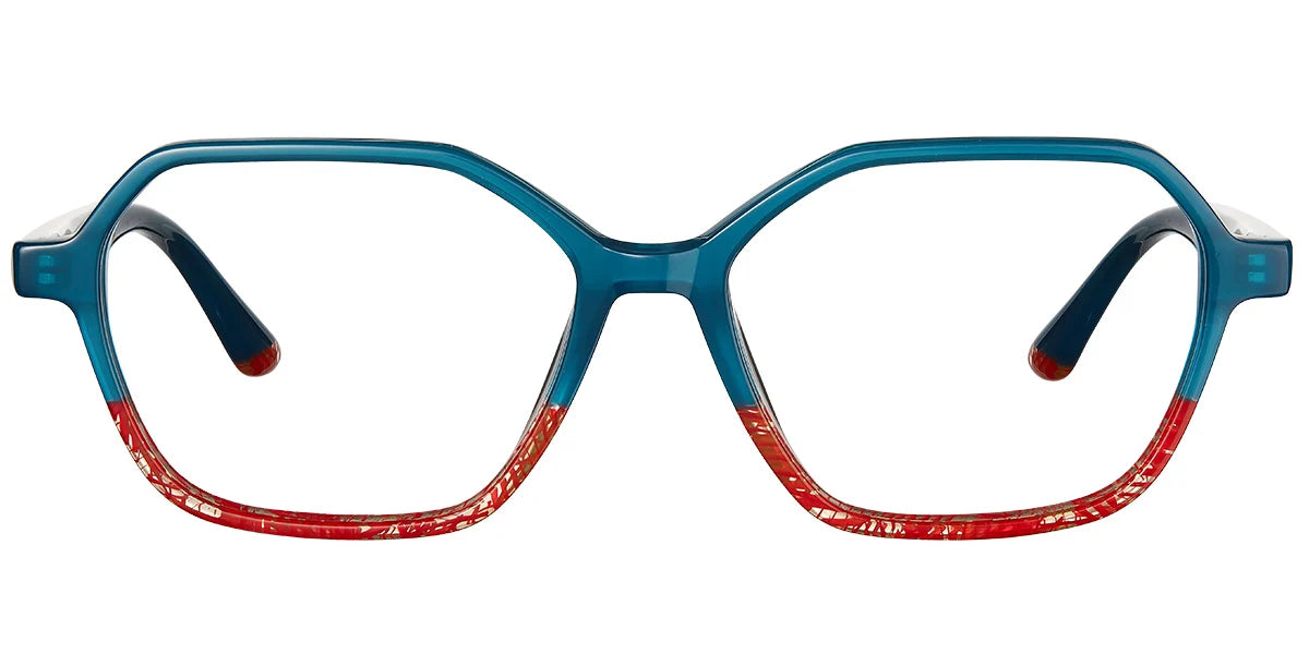 Armazón Geométrico de Acetato Patrón-Marrón F5222-5