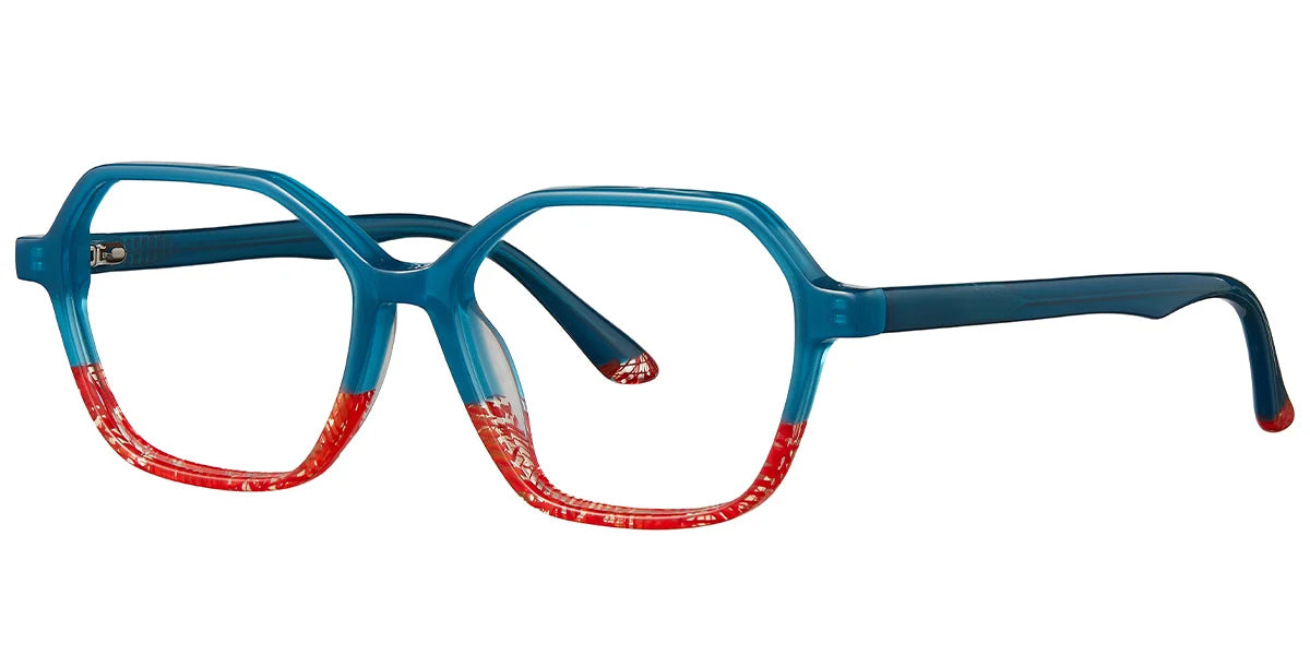 Armazón Geométrico de Acetato Patrón-Marrón F5222-5