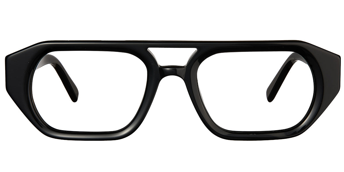 Armazón Aviador de Acetato Negro Brillante F5215-1