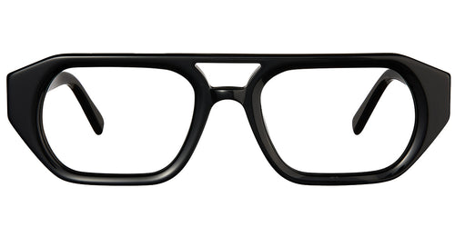 Armazón Aviador de Acetato Negro Brillante F5215-1
