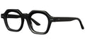 Armazón Geométrico de Acetato Negro Brillante F5202-1