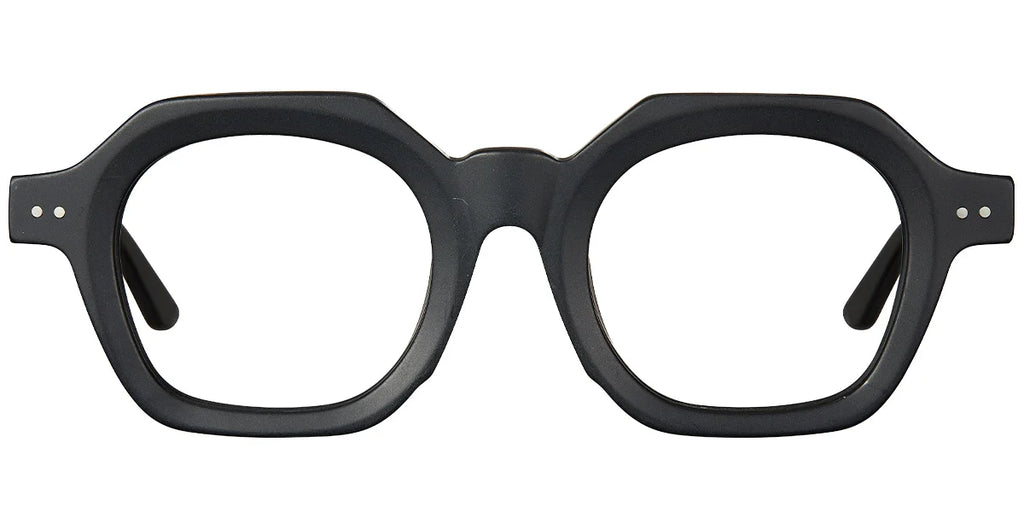 Armazón Geométrico de Acetato Negro Brillante F5202-1
