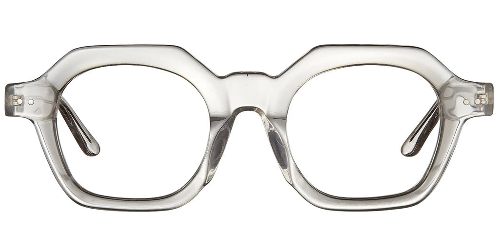 Armazón Geométrico de Acetato Negro Brillante F5202-1