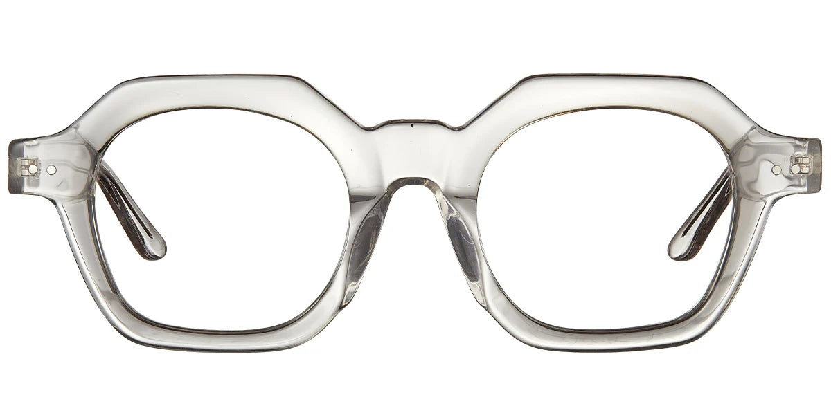 Armazón Geométrico de Acetato Negro Brillante F5202-1