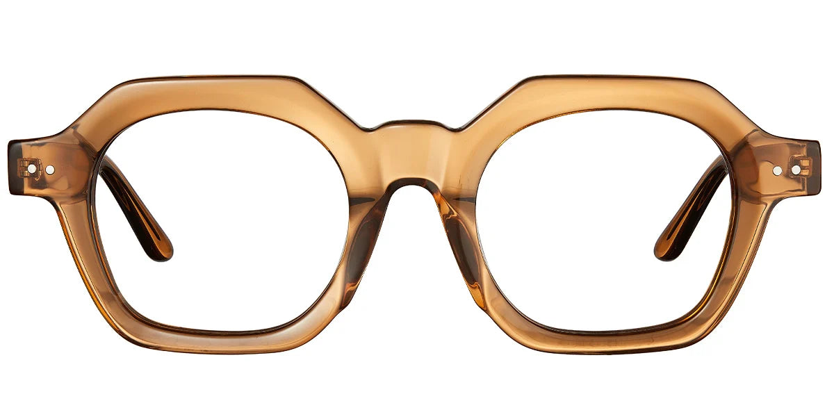 Armazón Geométrico de Acetato Negro Brillante F5202-1