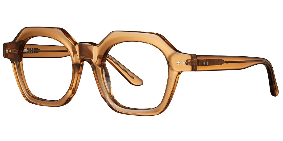 Armazón Geométrico de Acetato Negro Brillante F5202-1