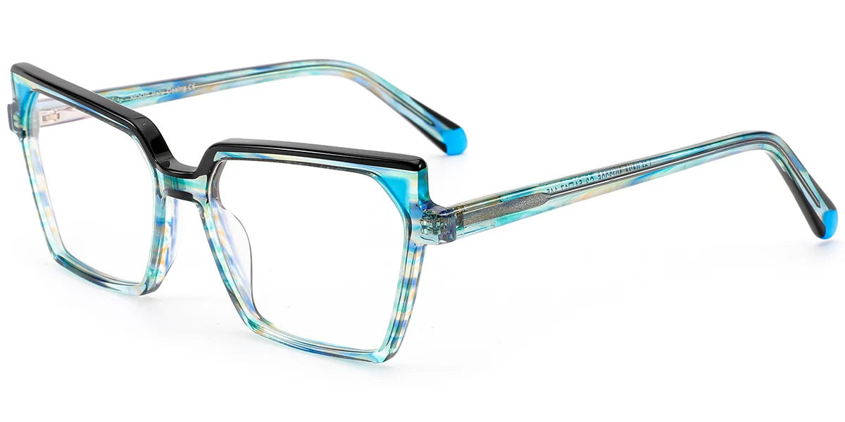 Armazón Cuadrado de Acetato F8489 – Bisagra Flexible