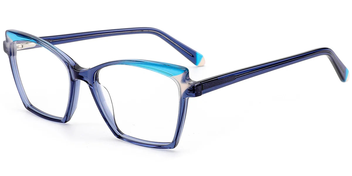 Armazón Rectangular de Acetato F8493 – Bisagra Flexible