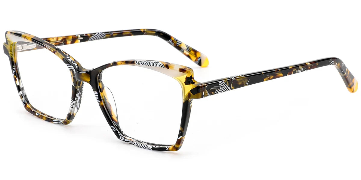 Armazón Rectangular de Acetato F8493 – Bisagra Flexible