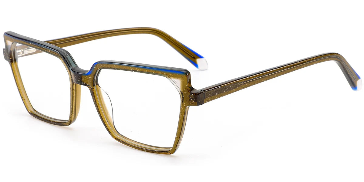 Armazón Cuadrado de Acetato F8489 – Bisagra Flexible