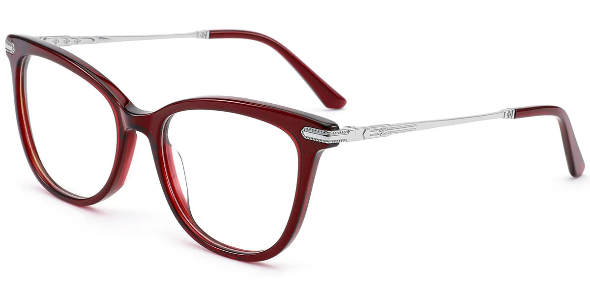 Armazón Cat Eye de Acetato y Titanio F8681 – Diseño Elegante