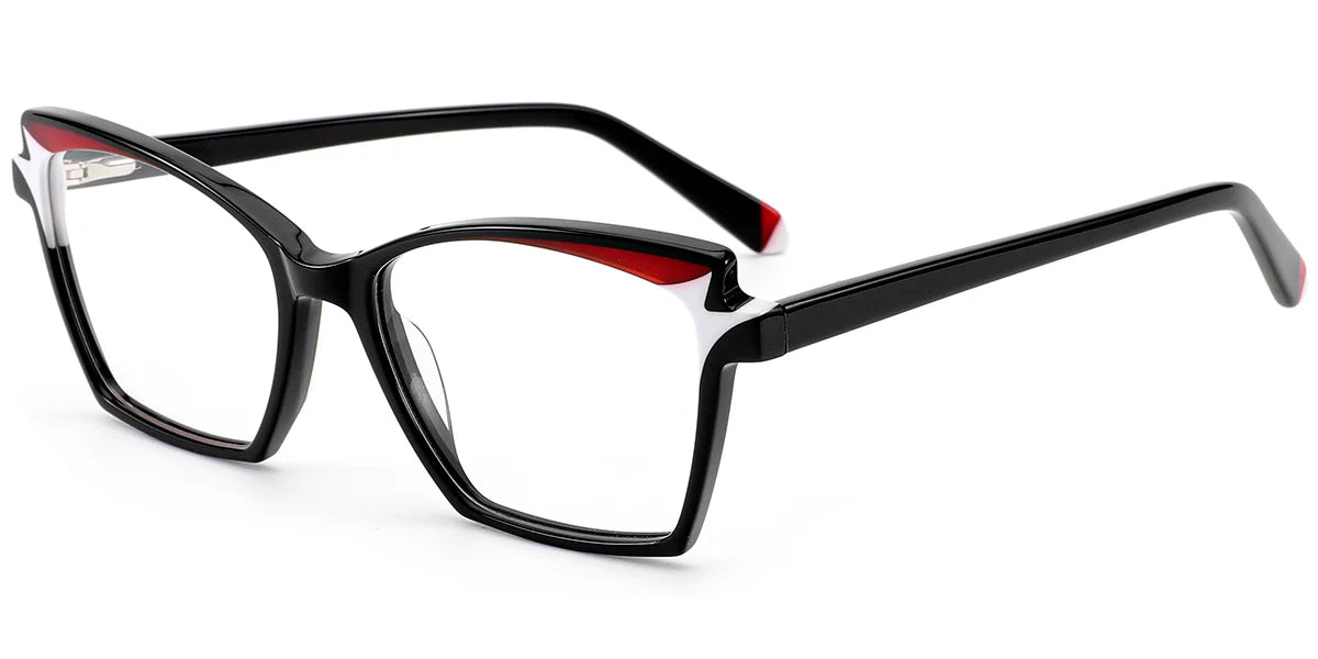 Armazón Rectangular de Acetato F8493 – Bisagra Flexible