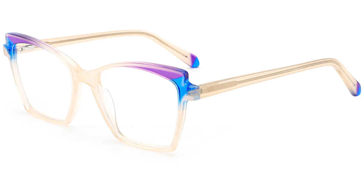 Armazón Rectangular de Acetato F8493 – Bisagra Flexible