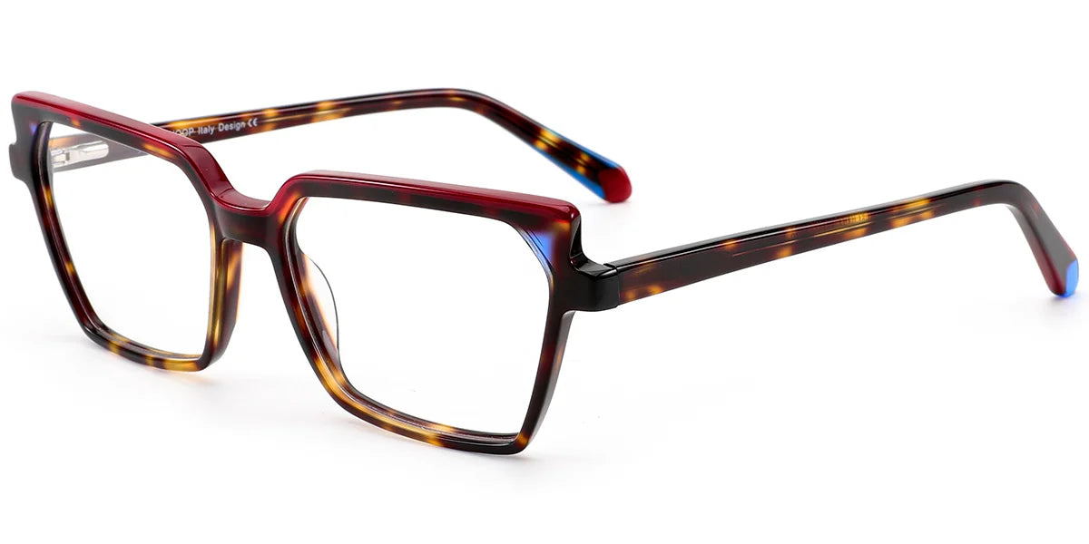 Armazón Cuadrado de Acetato F8489 – Bisagra Flexible