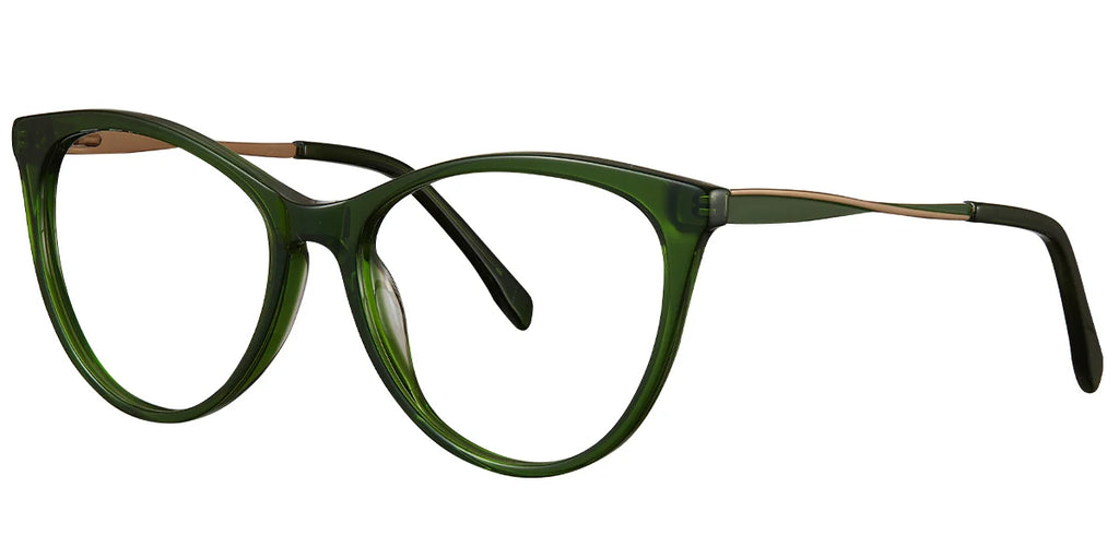 Armazón Ovalado de Acetato Translucido Verde F5780-1
