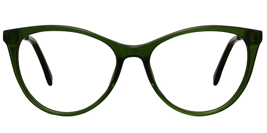Armazón Ovalado de Acetato Translucido Verde F5780-1