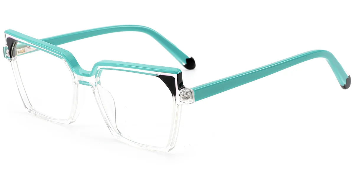 Armazón Cuadrado de Acetato F8489 – Bisagra Flexible